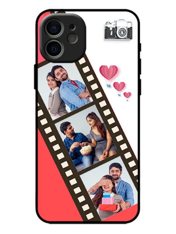 Custom iPhone 12 Custom Metal Phone Case - 3 Image Holder With Film Reel