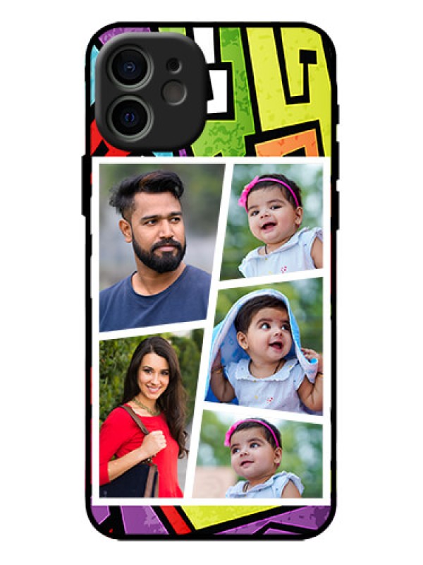 Custom iPhone 12 Custom Metal Phone Case - Graffiti Pattern Design