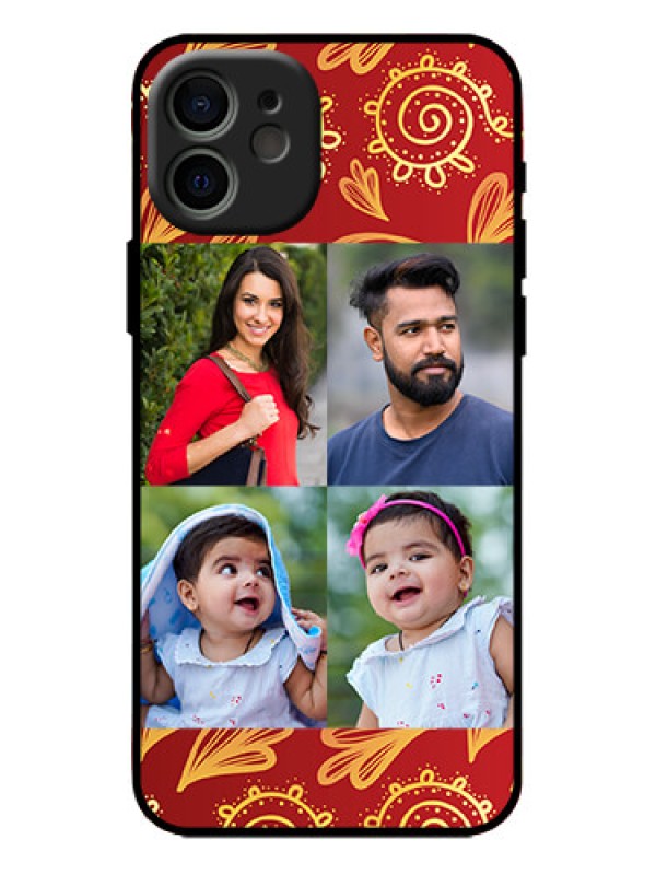 Custom iPhone 12 Custom Metal Phone Case - 4 Image Traditional Design