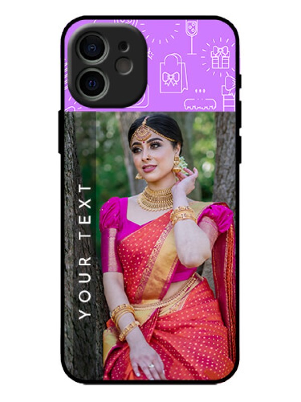 Custom iPhone 12 Custom Metal Phone Case - Birthday Icons Design