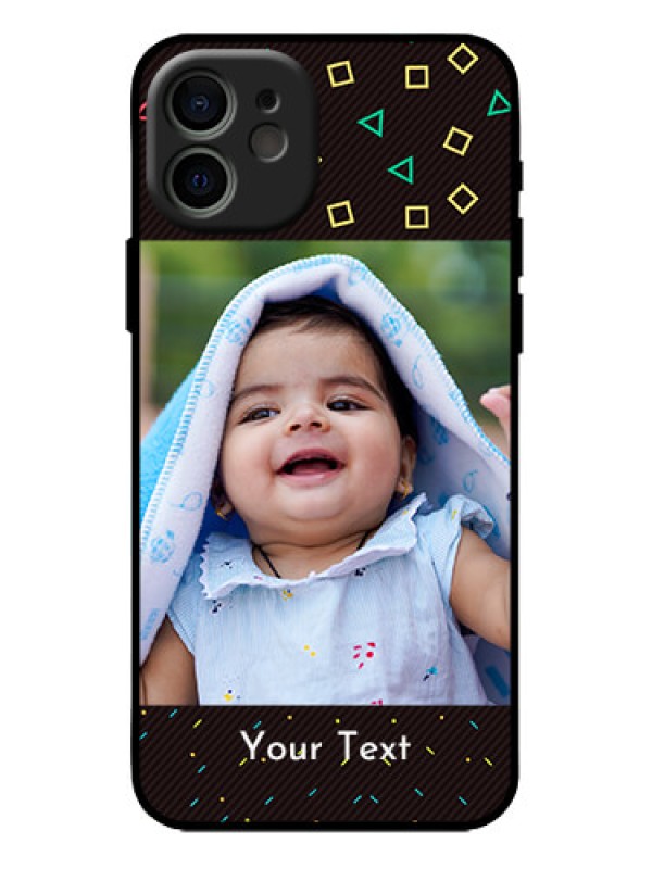 Custom iPhone 12 Custom Metal Phone Case - With Confetti Birthday Design