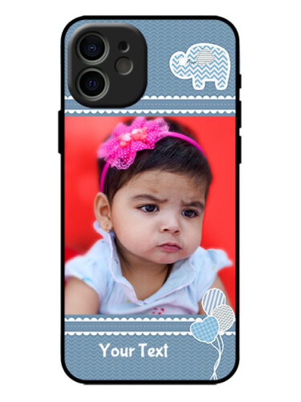 Custom iPhone 12 Custom Metal Phone Case - With Kids Pattern Design