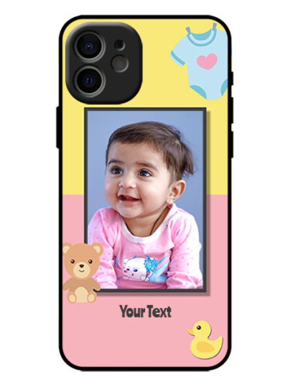Custom iPhone 12 Custom Metal Phone Case - Kids 2 Color Design