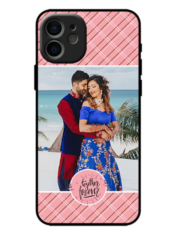 Custom iPhone 12 Custom Metal Phone Case - Together Forever Design