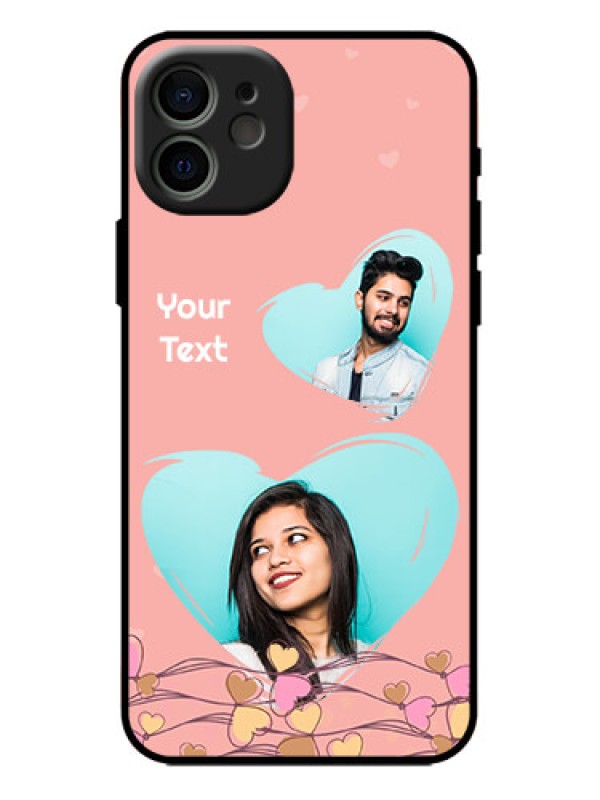 Custom iPhone 12 Custom Metal Phone Case - Love Doodle Design