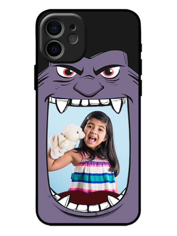 Custom iPhone 12 Custom Metal Phone Case - Angry Monster Design