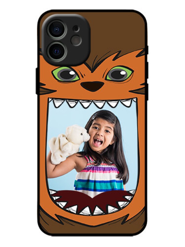 Custom iPhone 12 Custom Metal Phone Case - Owl Monster Back Case Design
