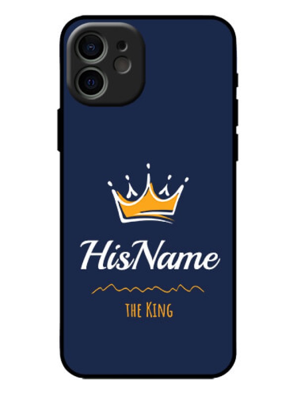 Custom iPhone 12 Custom Metal Phone Case - King With Name Design