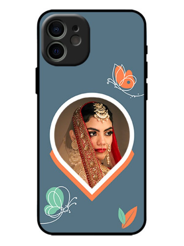 Custom iPhone 12 Custom Metal Phone Case - Droplet Butterflies Design