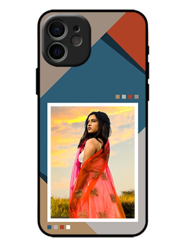 Custom iPhone 12 Custom Metal Phone Case - Retro Color Pallet Design