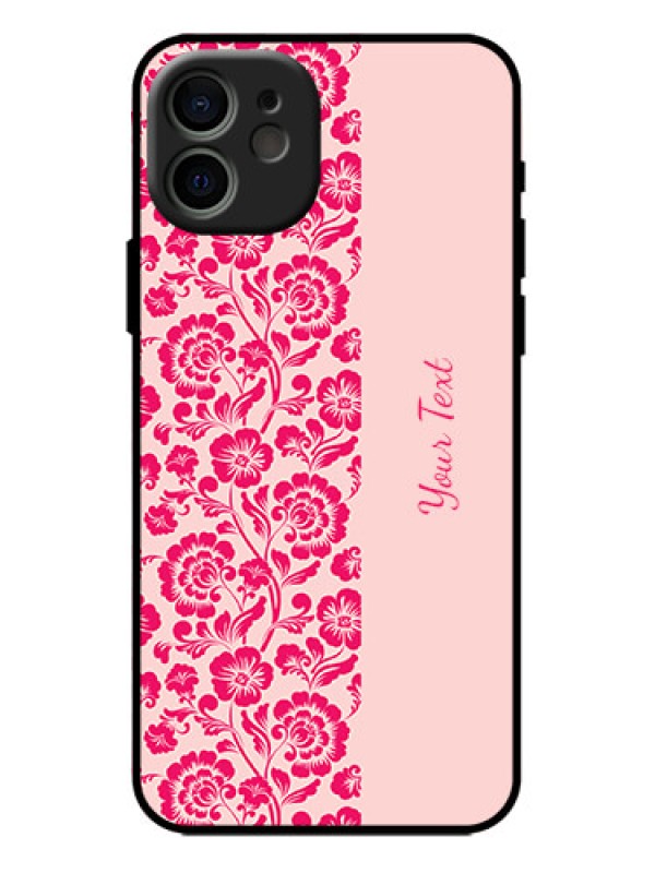 Custom iPhone 12 Custom Metal Phone Case - Attractive Floral Pattern Design