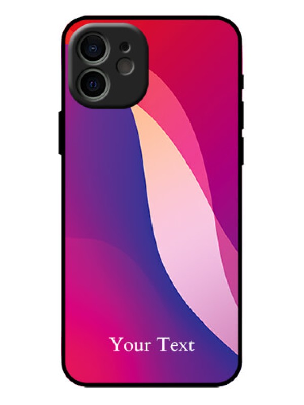 Custom iPhone 12 Custom Metal Phone Case - Digital Abstract Overlap Design