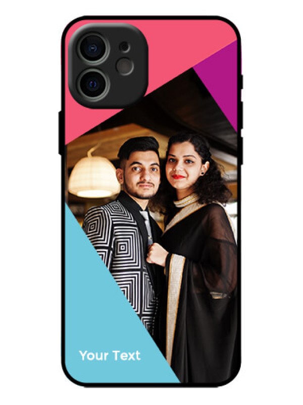 Custom iPhone 12 Custom Metal Phone Case - Stacked Triple Colour Design