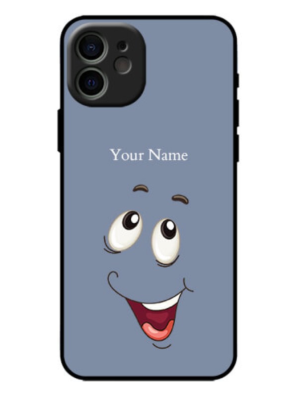 Custom iPhone 12 Custom Metal Phone Case - Laughing Cartoon Face Design