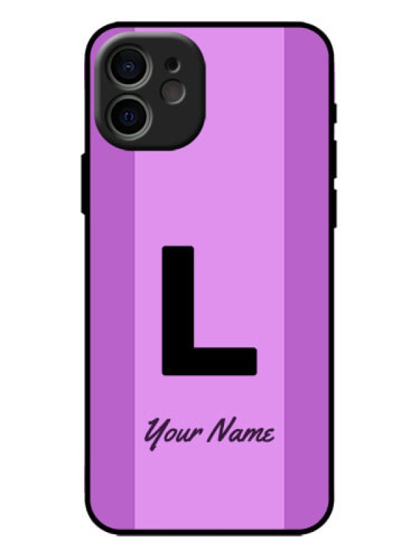 Custom iPhone 12 Custom Metal Phone Case - Tricolor Custom Text Design