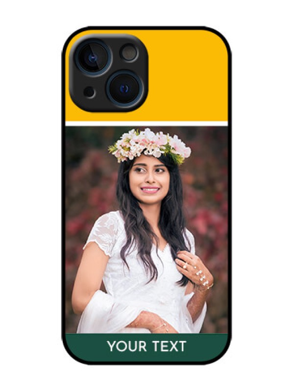 Custom iPhone 13 Mini Custom Metal Phone Case - Love You Design