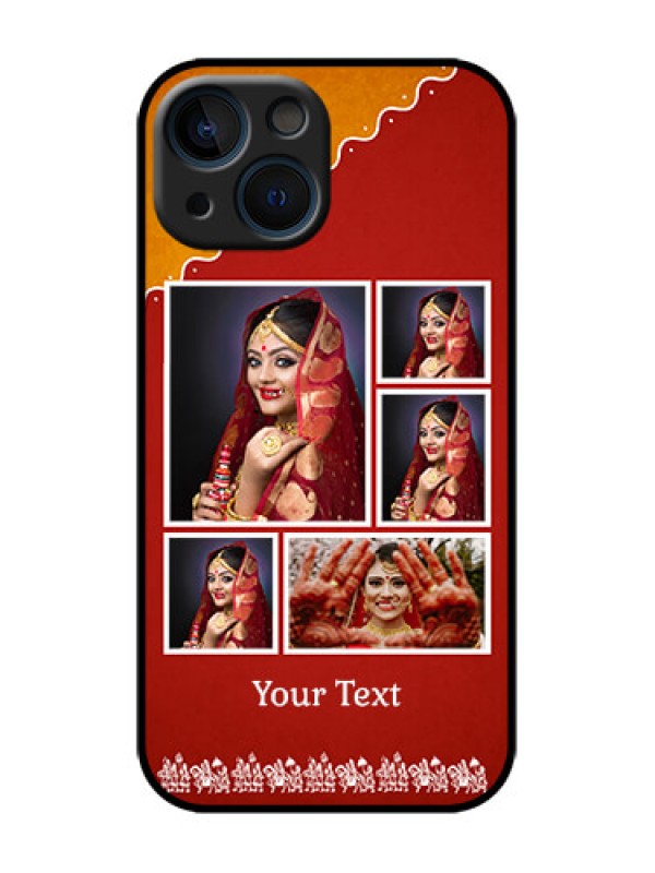 Custom iPhone 13 Mini Custom Metal Phone Case - Wedding Pic Upload Design