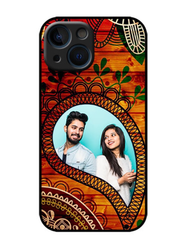 Custom iPhone 13 Mini Custom Metal Phone Case - Abstract Colorful Design