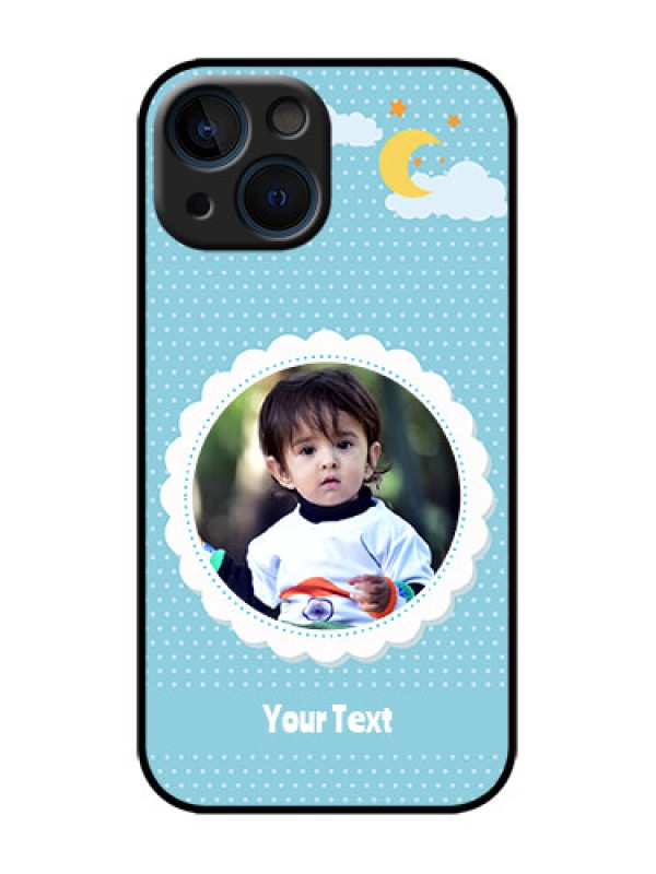 Custom iPhone 13 Mini Custom Metal Phone Case - Violet Pattern Design