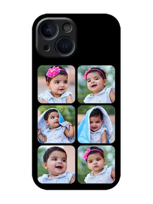 Custom iPhone 13 Mini Custom Metal Phone Case - Multiple Pictures Design