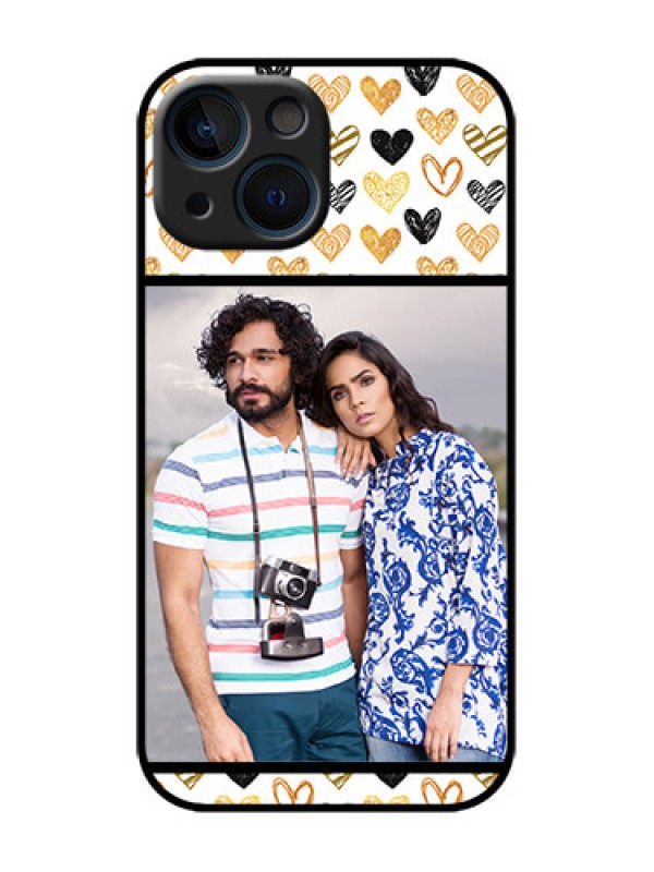 Custom iPhone 13 Mini Custom Metal Phone Case - Love Symbol Design