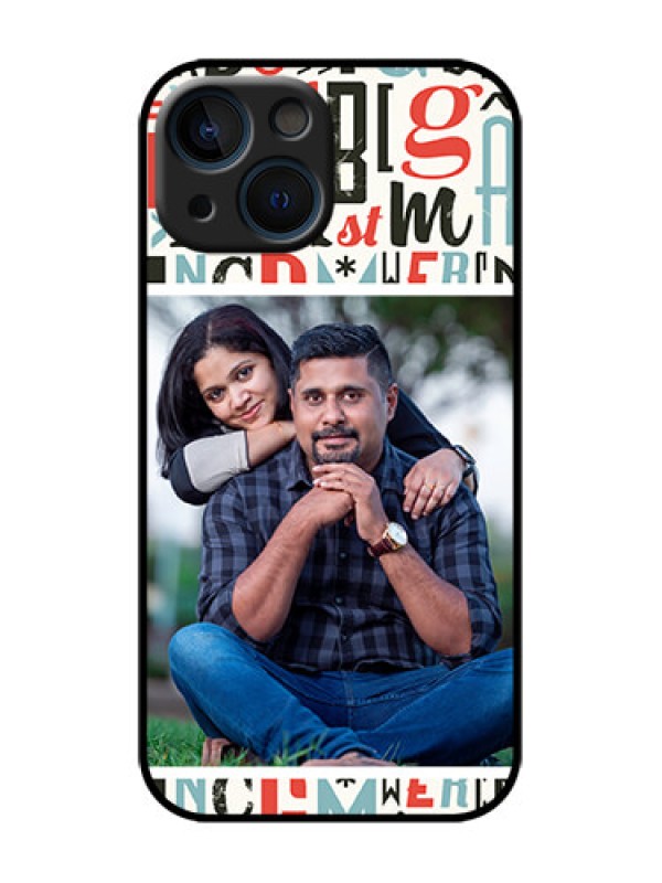 Custom iPhone 13 Mini Custom Metal Phone Case - Alphabet Design