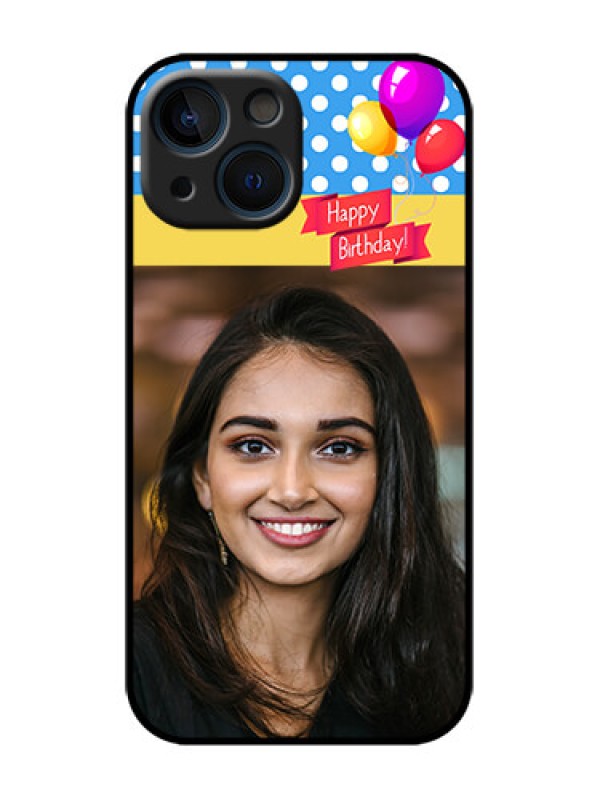 Custom iPhone 13 Mini Custom Metal Phone Case - Happy Birthday Design