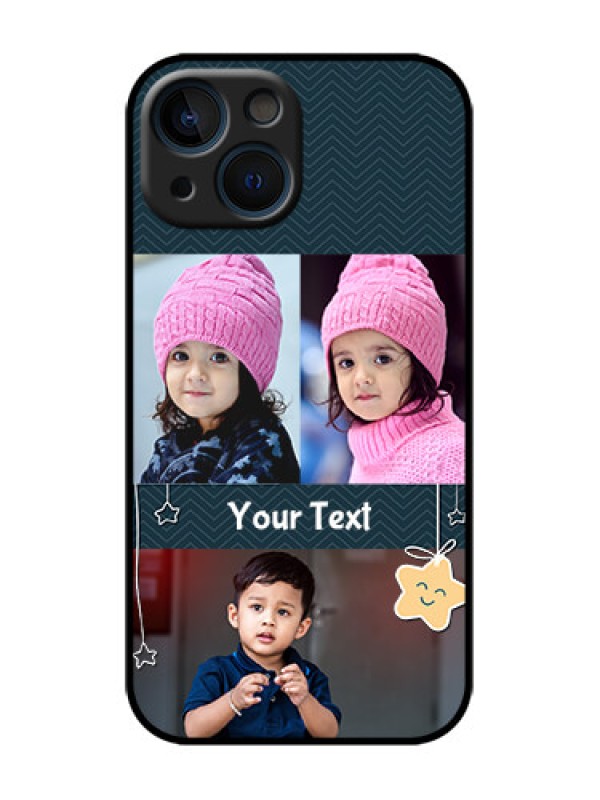 Custom iPhone 13 Mini Custom Metal Phone Case - Hanging Stars Design