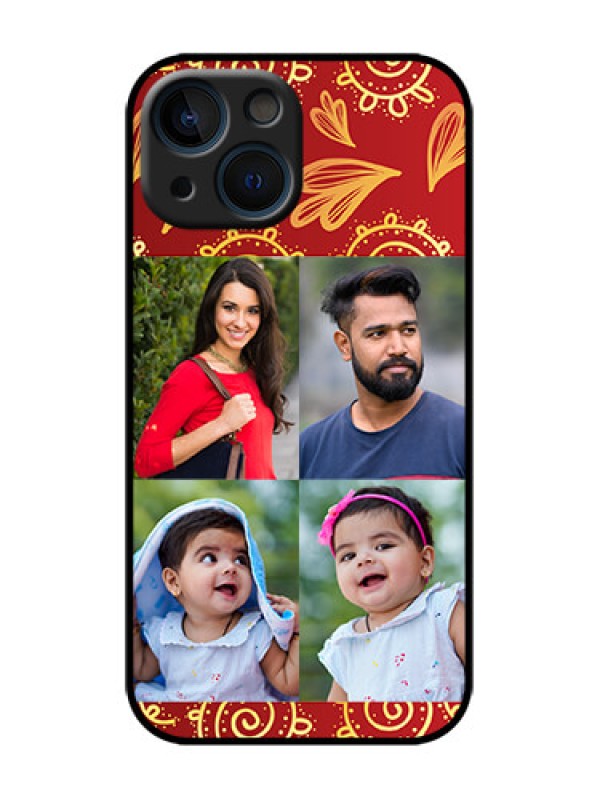 Custom iPhone 13 Mini Custom Metal Phone Case - 4 Image Traditional Design