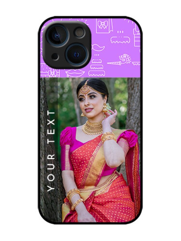 Custom iPhone 13 Mini Custom Metal Phone Case - Birthday Icons Design