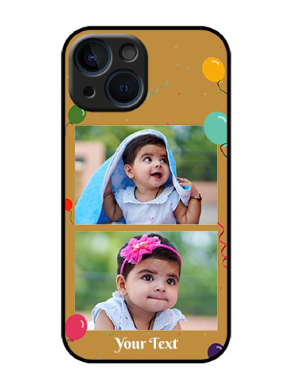 Custom iPhone 13 Mini Custom Metal Phone Case - Image Holder With Birthday Celebrations Design