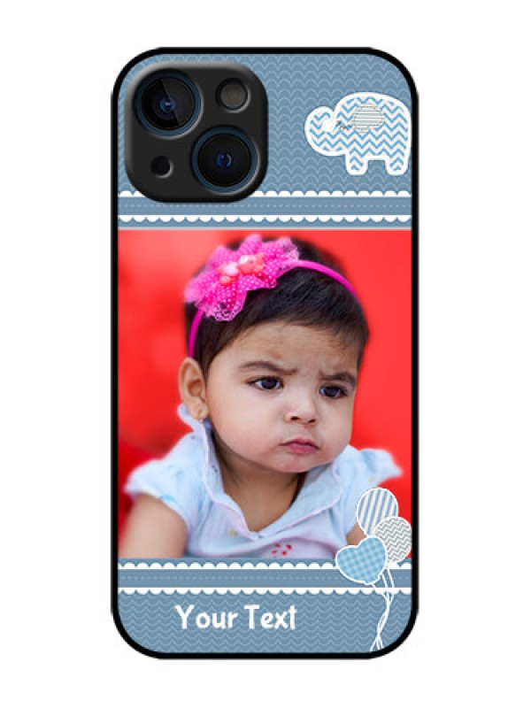 Custom iPhone 13 Mini Custom Metal Phone Case - With Kids Pattern Design