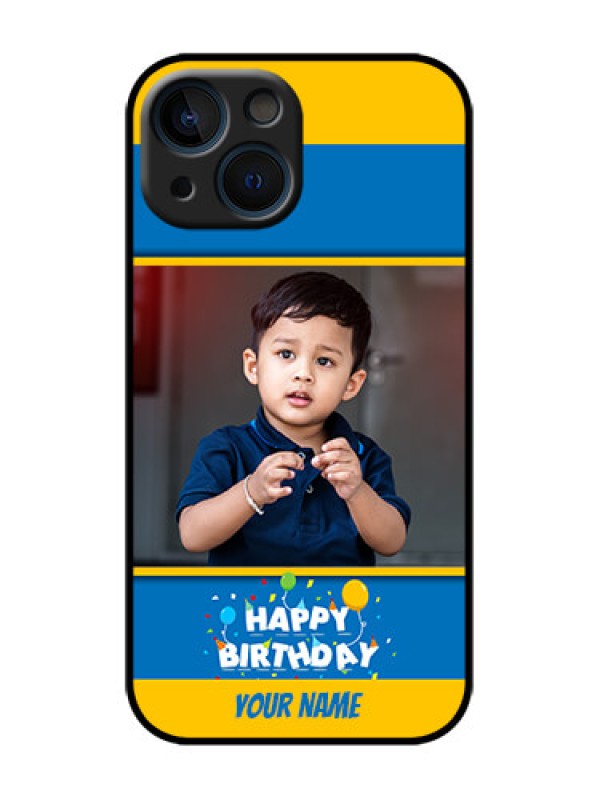 Custom iPhone 13 Mini Custom Metal Phone Case - Birthday Wishes Design