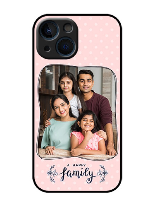 Custom iPhone 13 Mini Custom Metal Phone Case - Family With Dots Design