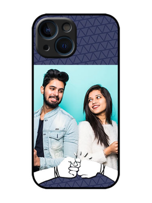 Custom iPhone 13 Mini Custom Metal Phone Case - With Best Friends Design