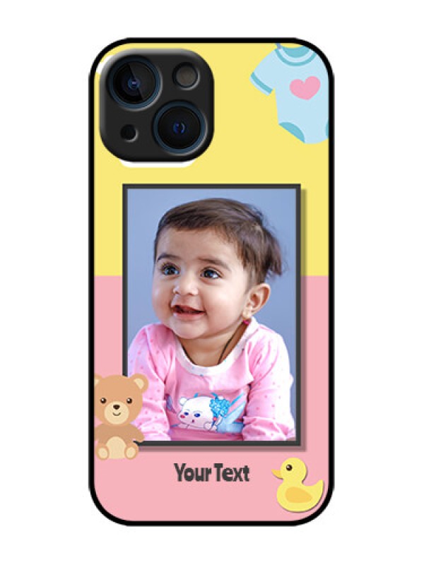 Custom iPhone 13 Mini Custom Metal Phone Case - Kids 2 Color Design