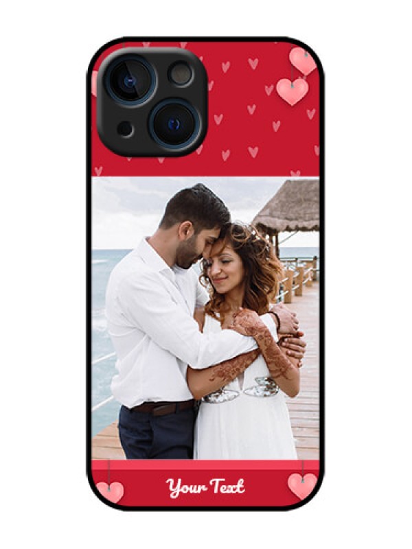 Custom iPhone 13 Mini Custom Metal Phone Case - Valentines Day Design