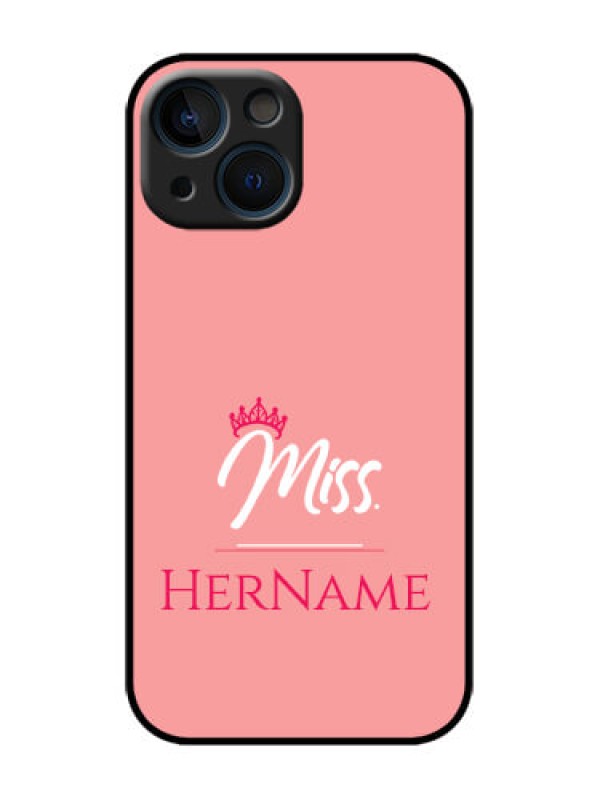 Custom iPhone 13 Mini Custom Metal Phone Case - Mrs With Name Design