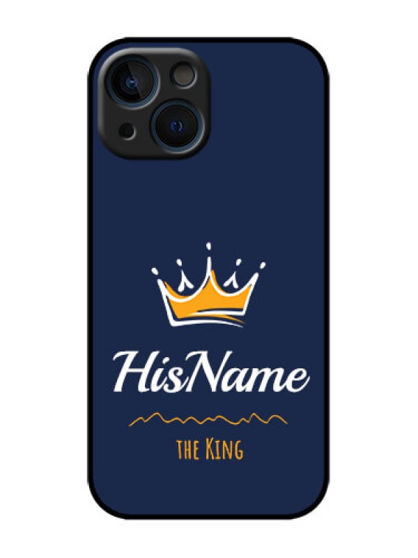 Custom iPhone 13 Mini Custom Metal Phone Case - King With Name Design