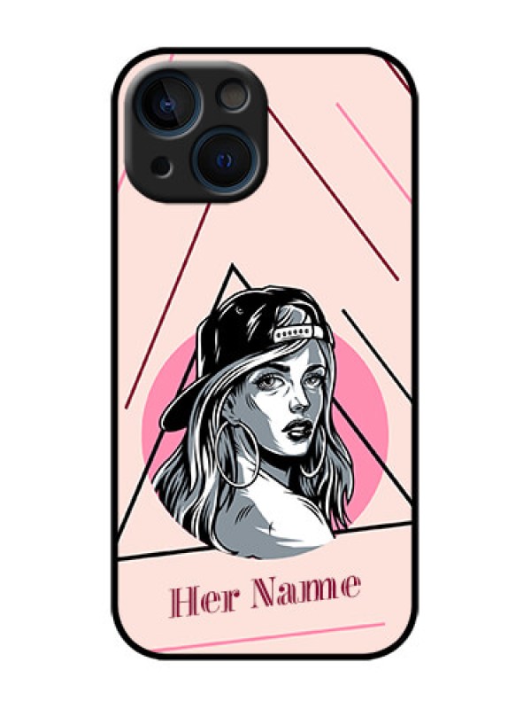 Custom iPhone 13 Mini Custom Metal Phone Case - Rockstar Girl Design