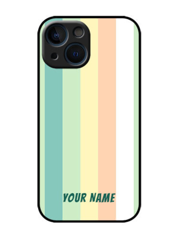 Custom iPhone 13 Mini Custom Metal Phone Case - Multi - Colour Stripes Design