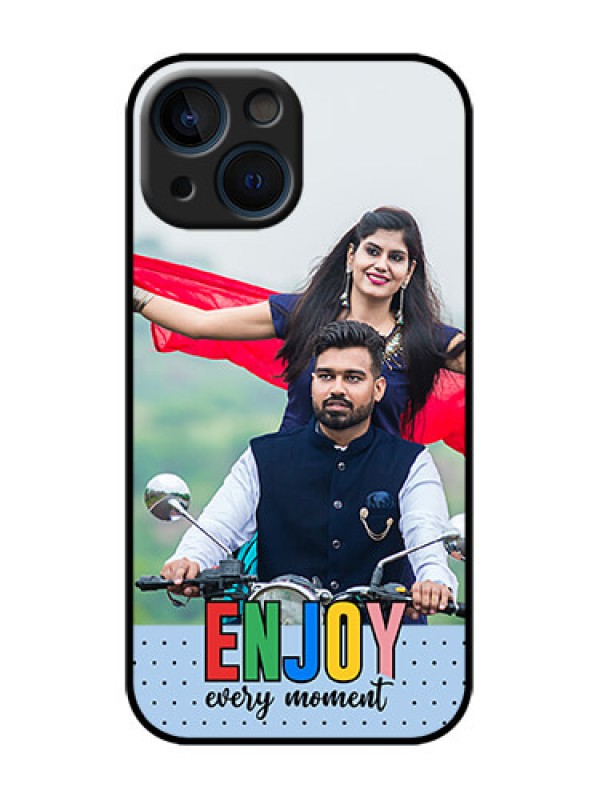 Custom iPhone 13 Mini Custom Metal Phone Case - Enjoy Every Moment Design