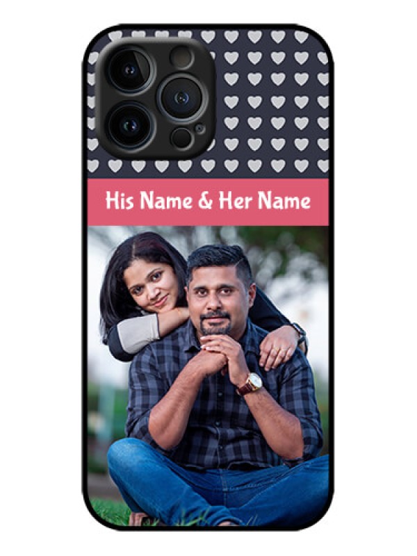 Custom iPhone 13 Pro Max Custom Metal Phone Case - Love Symbols Design