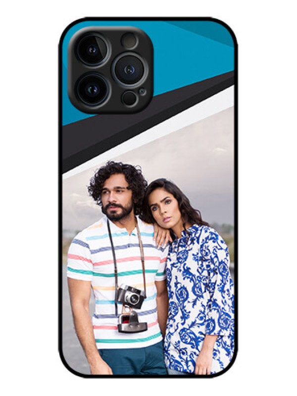 Custom iPhone 13 Pro Max Custom Metal Phone Case - Simple Pattern Photo Upload Design