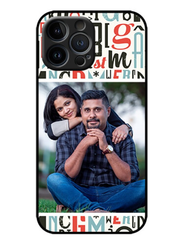 Custom iPhone 13 Pro Max Custom Metal Phone Case - Alphabet Design