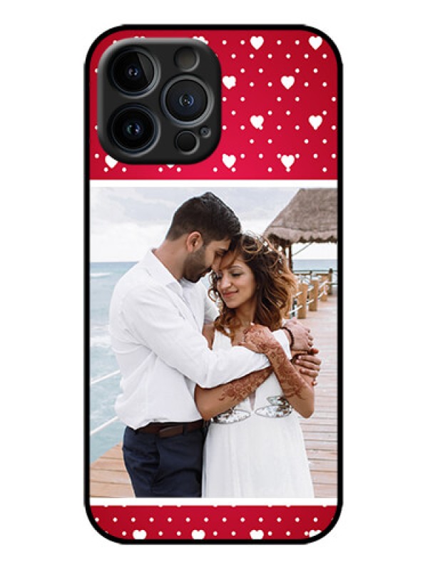 Custom iPhone 13 Pro Max Custom Metal Phone Case - Hearts Mobile Case Design