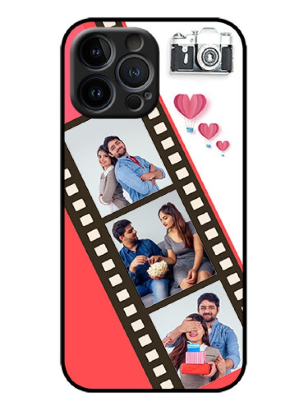 Custom iPhone 13 Pro Max Custom Metal Phone Case - 3 Image Holder With Film Reel