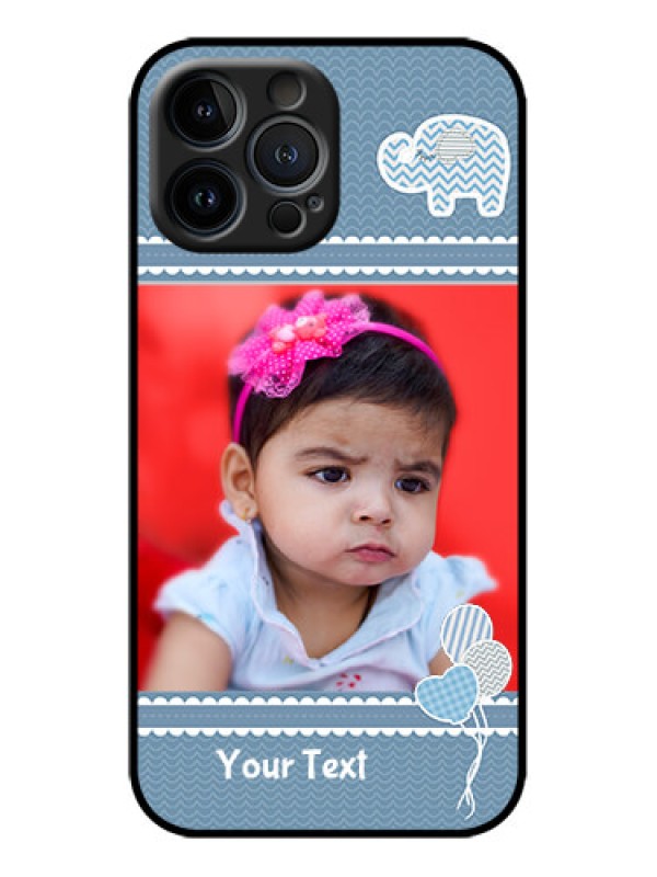 Custom iPhone 13 Pro Max Custom Metal Phone Case - With Kids Pattern Design