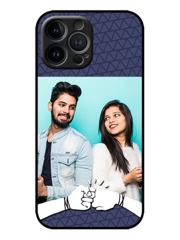 Custom iPhone 13 Pro Max Custom Metal Phone Case - With Best Friends Design