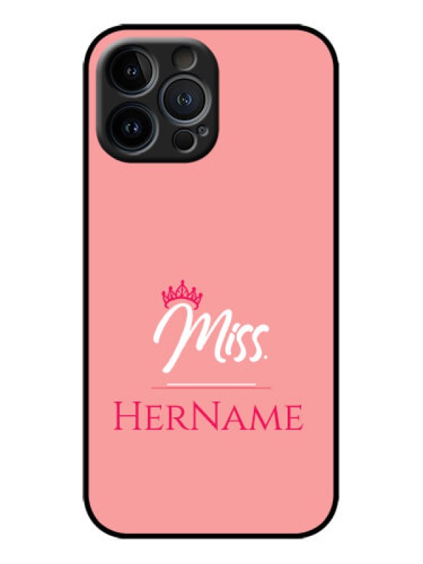 Custom iPhone 13 Pro Max Custom Metal Phone Case - Mrs With Name Design